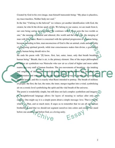 Poem explanation for Rumi