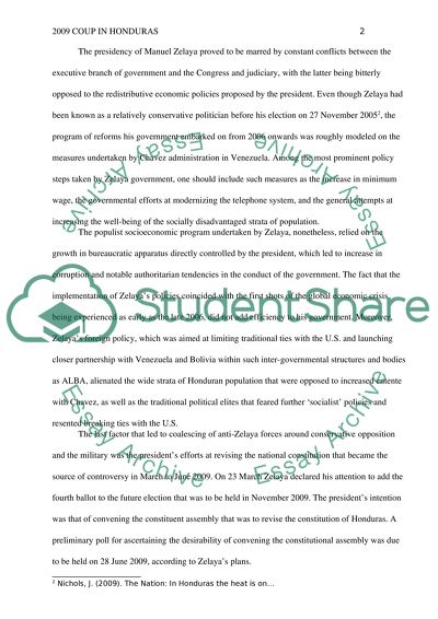 Coup in Honduras of 2009