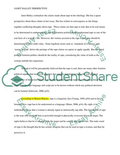 A Theory and Politics of Rape Prevention