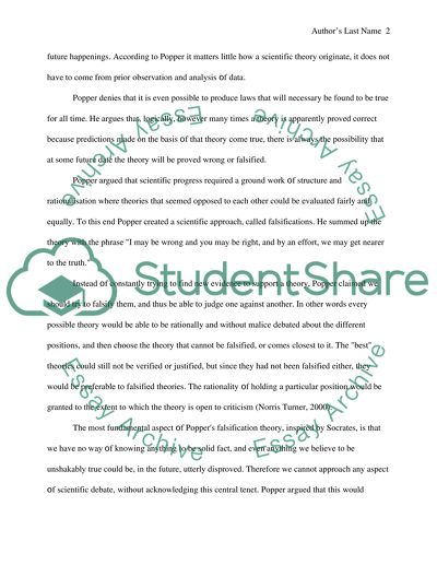 Karl Poppers theory on violence