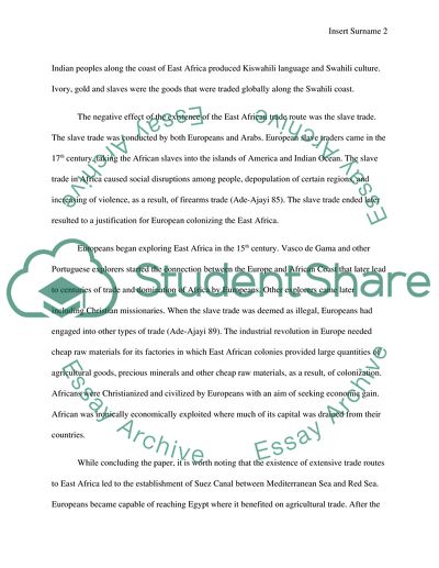 East Africa and its Extensive Trade Networks