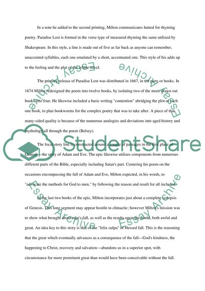 Paradise Lost Written by John Milton and Volpone by Ben Johnson