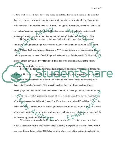 Evaluate for&lt;&lt; V for Vendetta&gt;&gt;