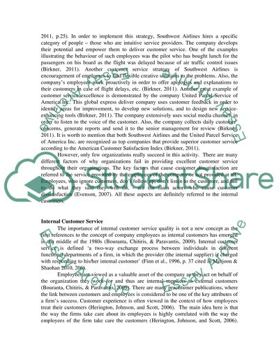 The Relationship between Internal and External Customer Service