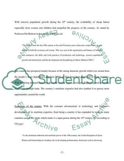 The United Kingdom in the 19th and Early 20th Century