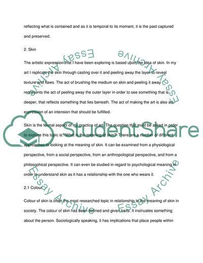 Skin and Cast:Capturing Temporality Between Myself and the World