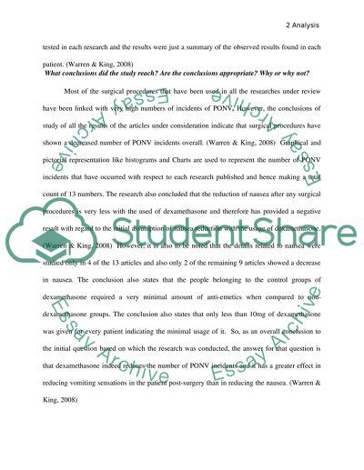 Analysis of Research Report Paper