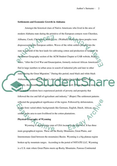 Alabama and Wyoming: A Comparative Study of the Two States