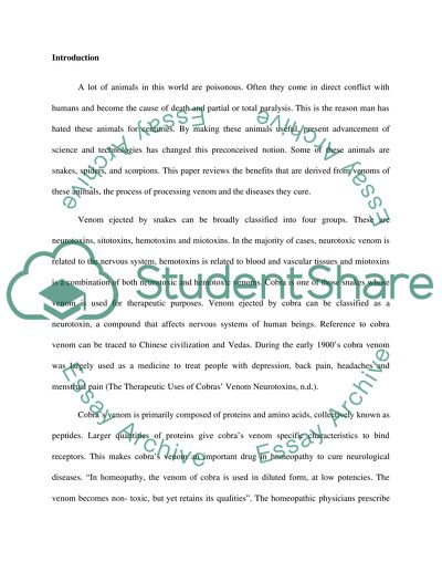 Blessings of Poisonous Animals