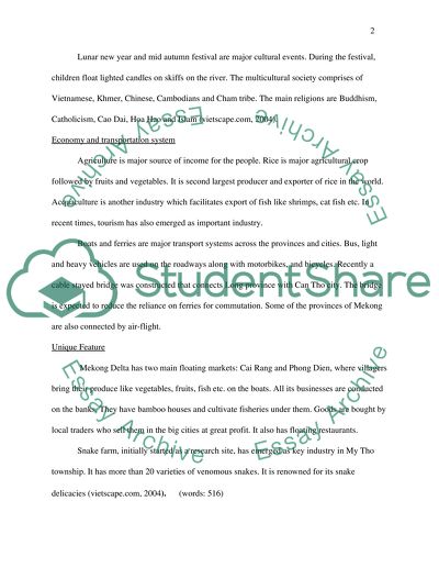 Mekong Delta - Economy and Transportation System