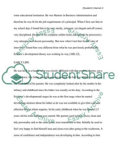 Biography of school principal