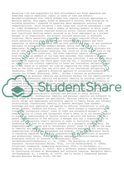 Balancing Life and Responsibility