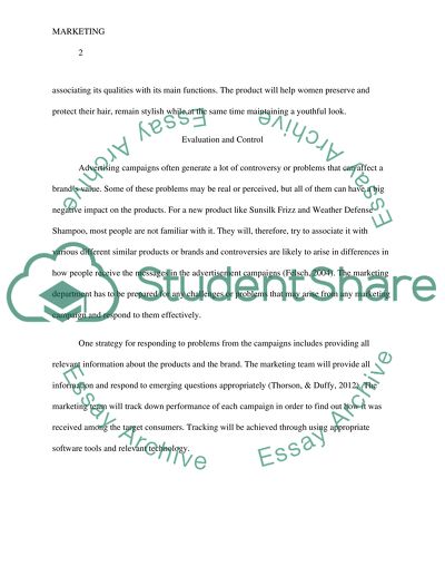 Our project is doing on this particular product: Sunsilk weather defence and frizz control