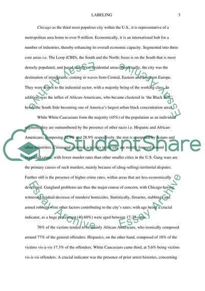 Labeling: Using Class and Race to Understand Dynamics of Crime