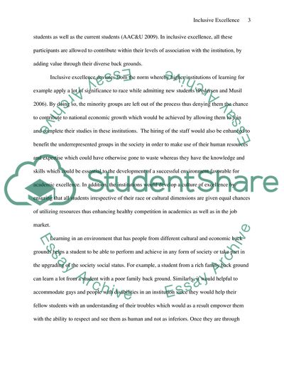 Making Excellence Inclusive