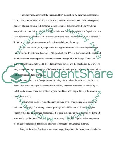 International Human Resource Management: The United Kingdom