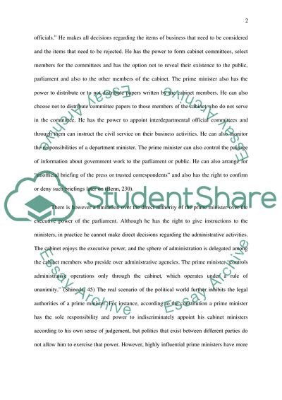 Powers of Prime Minister