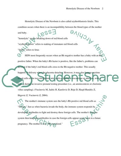 Hemolytic Disease of the Newborn