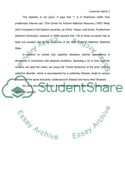 Internet Addiction Disorder