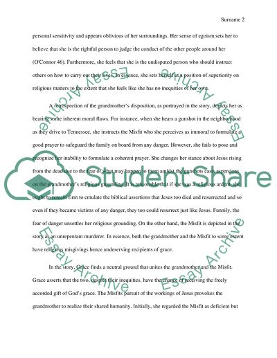 The Undeserving Recipients of Grace in the Story: A Good Man is Hard to Find