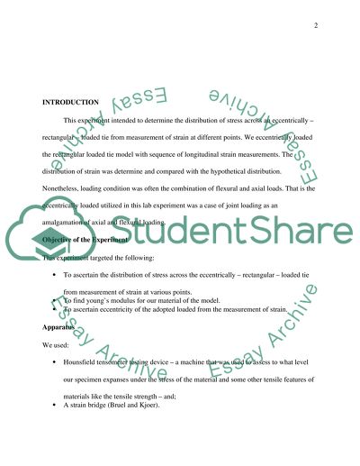 Eccentrically loaded tie