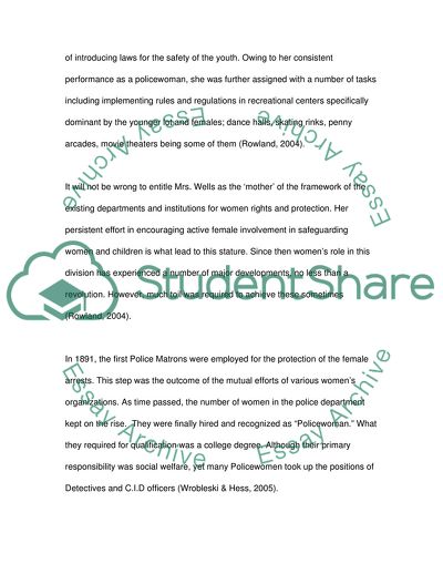 The Womens Role in Law Enforcement