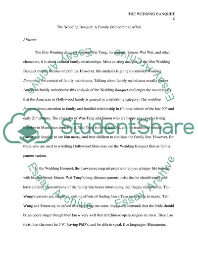 The Wedding Banquet: A Family (Melodrama) Affair