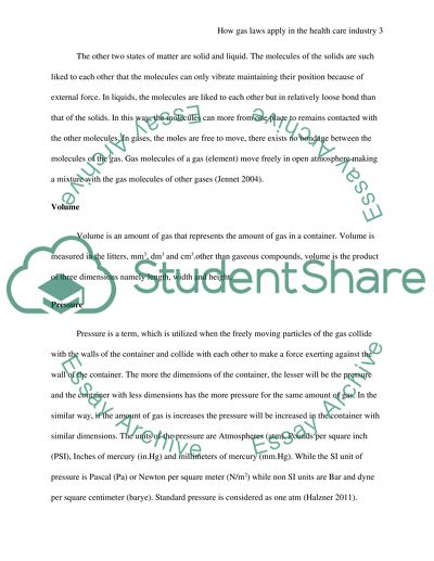 How Gas Laws Apply In the Health Care Industry
