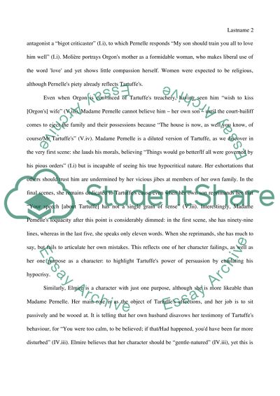 Tartuffe character analysis