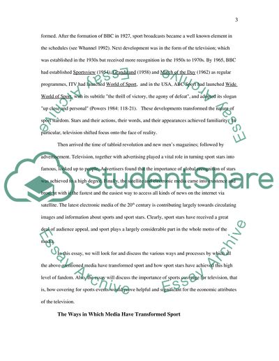 The Ways in Which Media Have Transformed Sport