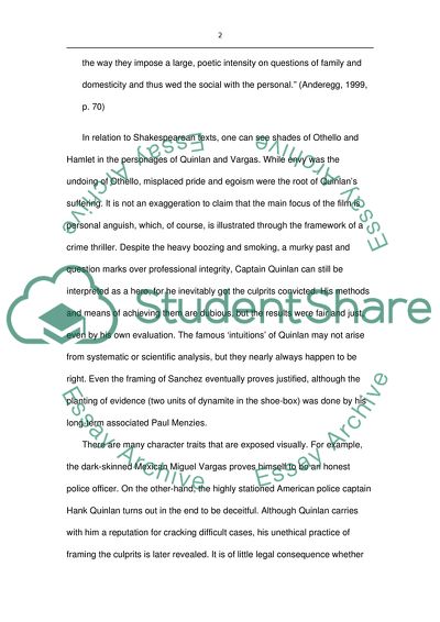 Elements of Film Thinking - Touch of Evil