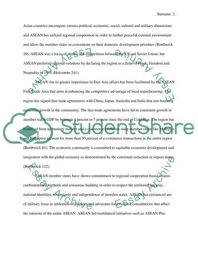 The Greater Importance of ASEAN in East Asian Affairs