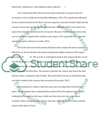 Industry, Ideology, and their Global Impact, 1700-1912