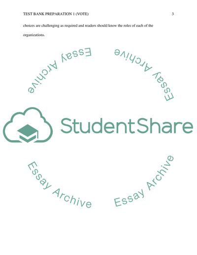 Test Bank Preparation 1 (Vote)