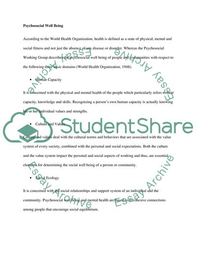 Psychosocial Interventions or Support