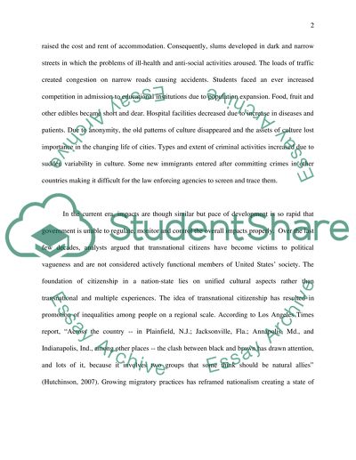 Reaction Paper on Immigration