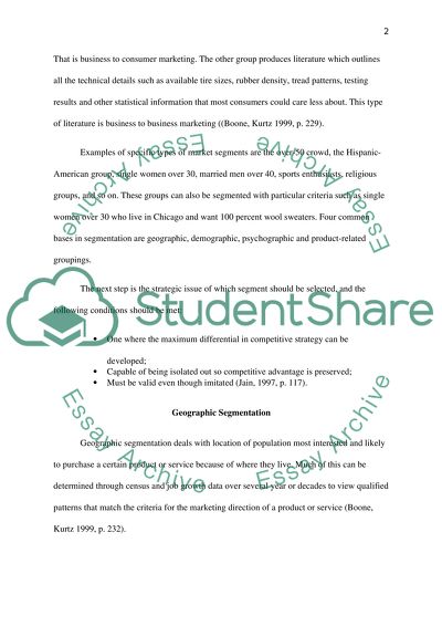 importance of market segmentation essay