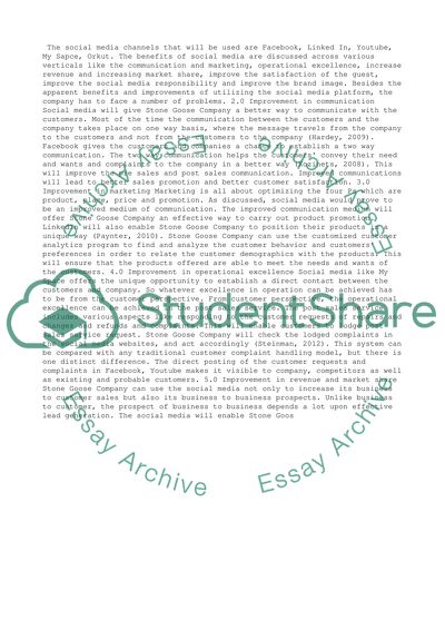 Business proposal social media plan