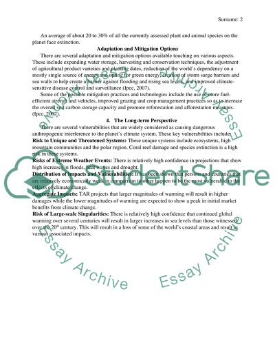 Causes and Perspective of Global Warming