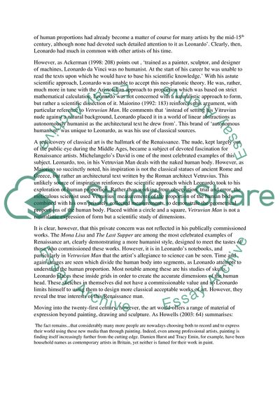 Leonardo da Vinci and Damien Hirst