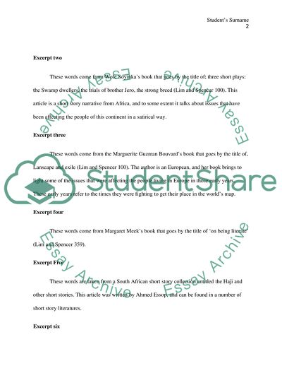 Identification and Analysis