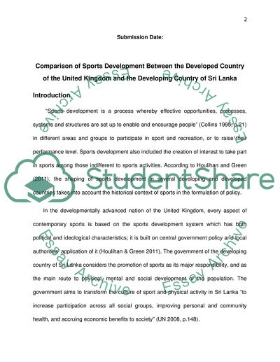 Sports Development System in the United Kingdom: Political and Ideological Characteristics