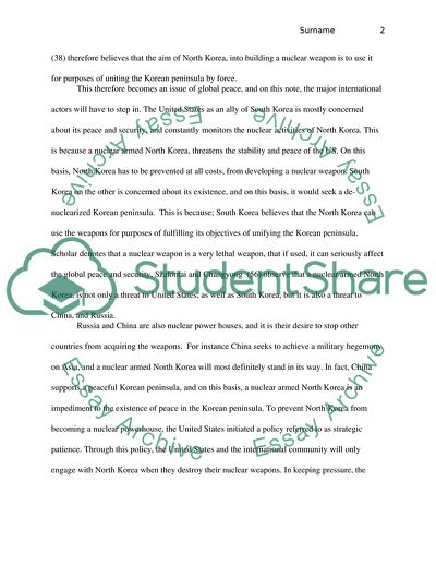 North Korea and Nuclear Weapons