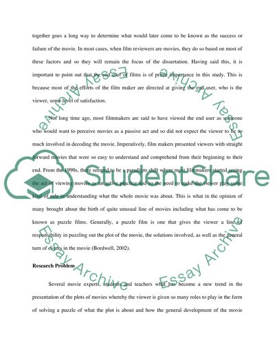 Puzzle Films and a New Reality in the Movie Industry