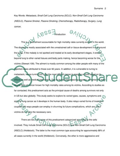 Analysis of Lung Cancer Disease