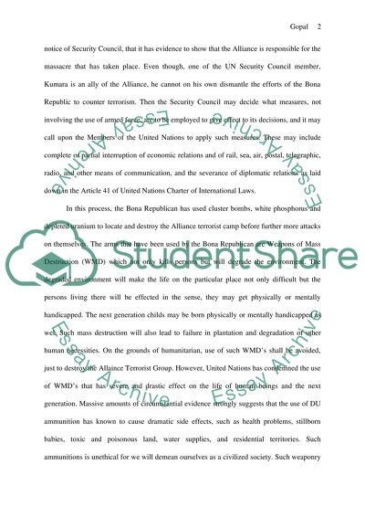 Self Defense and International Law