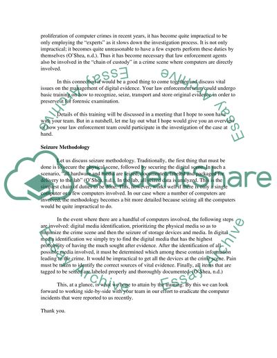 Managing Digital Evidence