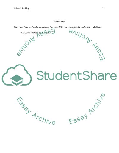 Developing Critical Thinking