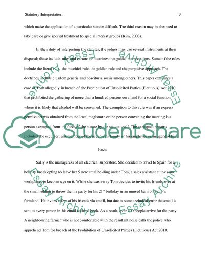 Principles and Rules of Statutory Interpretation