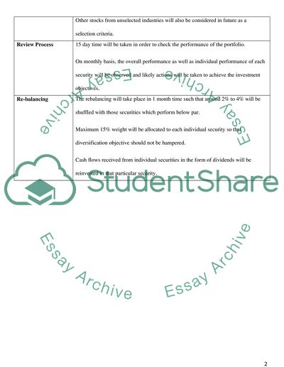Portfolio Management and Investment Policy